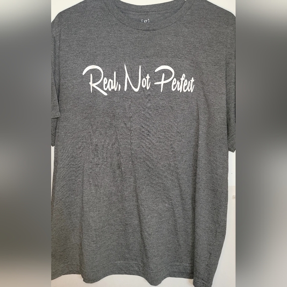 Men's Womens T Shirt Top Short Sleeve Size Large (42-44) Gray - Picture 2 of 5